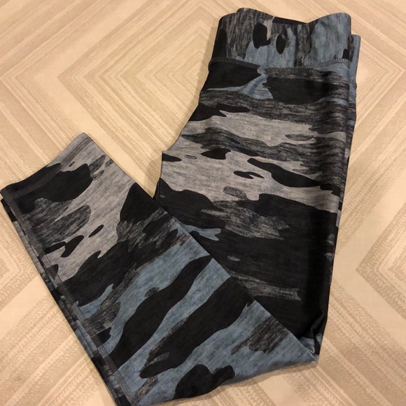 Terez Pants - Terez Black, Grey, Light Blue Camouflage Leggings